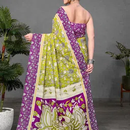 Panzora Ajrak Block Block Print Saree image 4