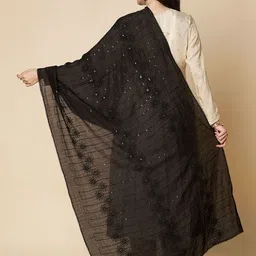 Zamour Embroidered Dupatta with Sequinned image 5