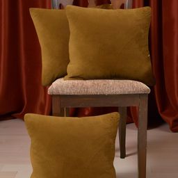 IVAZA Unisex Camel Brown Cushion Covers-image-2
