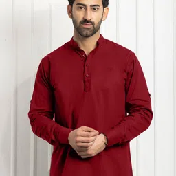 FILO HEVIS Mandarin Collar Cotton Short Kurta-picture-17