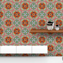 ArtzFolio Green & Orange Coloured Printed UV Resistant Wallpaper-27