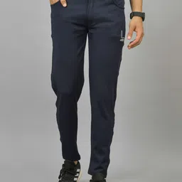 UNDERLOOP Men Slim-Fit Mid-Rise Trousers-image-87