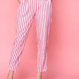 SVKETAIL Women Comfort Regular Mid-Rise Fit Flat-Front Cigarette Trousers-image-73