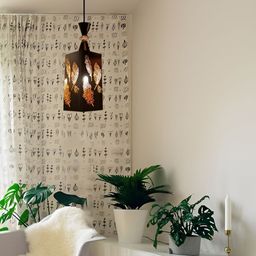 KINIS Black & Brown Textured Quirky Ceiling Lamp-18