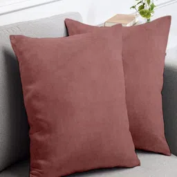 Aura Coral Set of 2 Velvet Square Cushion Covers-22