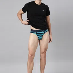 Force NXT Pack Of 3 Assorted Striped Anti Microbial Basic Briefs MNFL-56-R3-ASST-C1-PO3 image 3