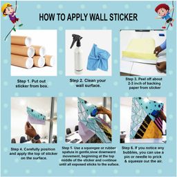 WENS Rocket Print Height Measurement Wall Sticker - Multicolor image 5