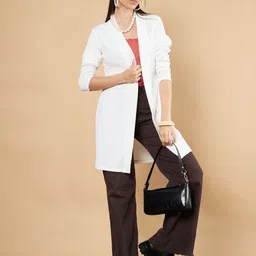 Fbella Self Design Longline Open Front Shrug image 1
