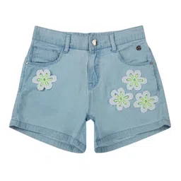 Gini and Jony Girls Floral Applique Denim Shorts-image-33