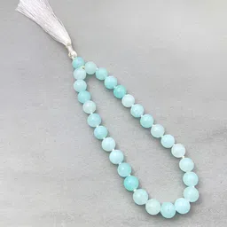 RDK Pocket Japa Mala With 27+1 Aquamarine Beads-image-72