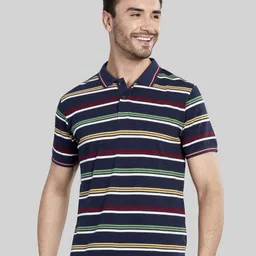 BE POSITIVE Men Striped Polo Collar T-shirt-image-51