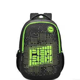 Skybags Klan Plus V2 02 Play Limgreen & Black School Backpack-46