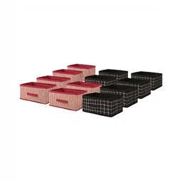 Aura Black Set of 6 Regular Drawer Organiser Organisers-48
