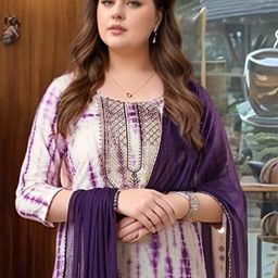 DIVASTRI Women Printed Regular Sequinned Kurta with Trousers & With Dupatta image 2