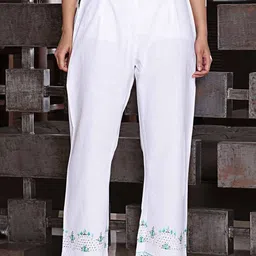 Spring Soul Cotton Embroidered Palazzos-image-58