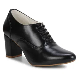 Commander Shoes Women Pointed Toe Block Heel Boots-50
