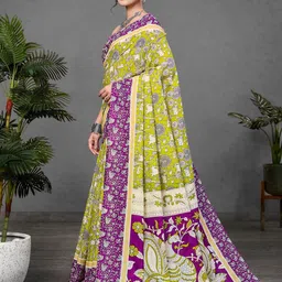 Panzora Ajrak Block Block Print Saree image 2