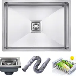 21" X 18" X 10" Handmade Kitchen Sink Sound Proof Single Bowl Mat Finish Stainless Steel MG_55 Vessel Sink-image-58