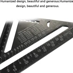 flamingo enterprise Double Side 90 Degree Right Angle Triangle Scale Ruler with Metric Tri-Square image 2