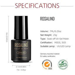ROSALIND UV & LED Soak-Off Long-Lasting Gel Nail Polish 7 ml -Shade-A545 image 3