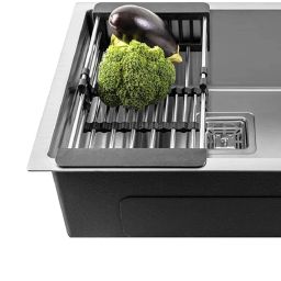18" X 16" X 9" Handmade Kitchen Sound Proof Single Bowl Stainless Steel Matt Finish_A97 Vessel Sink-image-44