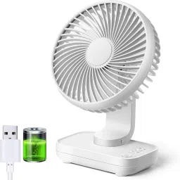 Sasimo Rechargeable 4000mAh Desk Fan, Portable USB-Powered Quiet Table Fan 3 Blade Cooling Mini Table Fan Portable_2025 USB Fan-2