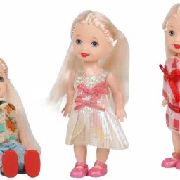 Pack of 10 4'' Mini Dolls with Color Cloth (Pack of 10)-11