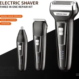KUBRA PRO 3 in 1 Multipurpose Trimmer & Shaver Rechargeable Cordless Grooming Kit 45 min Runtime 3 Length Settings image 4