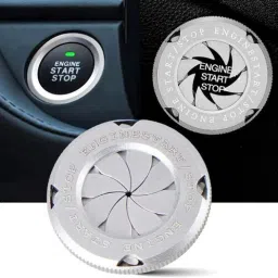 1pcs Car Push Start Button Cover Spin Ignition Cap silver RIC-03 Car Dashboard Cover-image-18