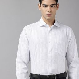 Van Heusen Custom Checked Pure Cotton Formal Shirt-picture-17