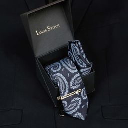 MUTAQINOTI Men Silk Necktie Accessory Gift Set-image-64
