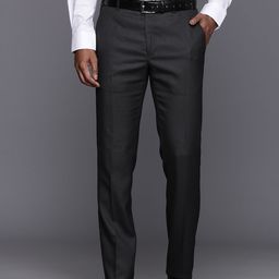 Raymond Men Textured Slim Fit Trousers-image-32
