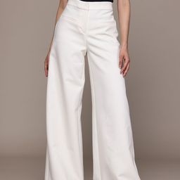 MANGO Women High-Rise Wide Leg Trousers-94