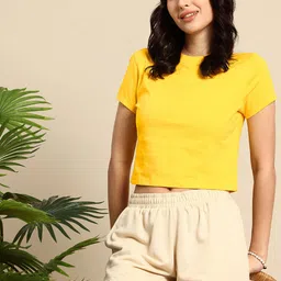 Mast & Harbour Pure Cotton Crop T-shirt-picture-10