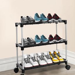 ADA Handicraft Black 3 layer Shoe Rack image 2