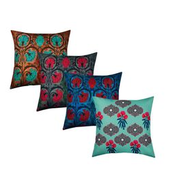 SEJ by Nisha Gupta Multicoloured Set of 10 Printed 16" x 16" Square Cushion Covers image 4