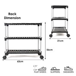 ADA Handicraft Black 3 layer Shoe Rack image 5
