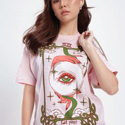 glitchez Modern Vibe Graphic Printed Oversized T-shirt-image-43