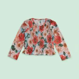 Pantaloons Junior Multicolor Cotton Floral Print Full Sleeves Top-picture-4