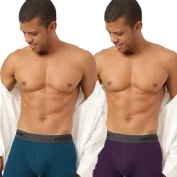 Freecultr Midnight Blue & Trippy Violet Comfort Fit Trunks - Pack of 2-picture-46