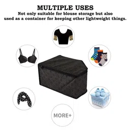 Kuber Industries Black 4 Pieces Dot Printed Regular Multi-Utility Organisers image 3
