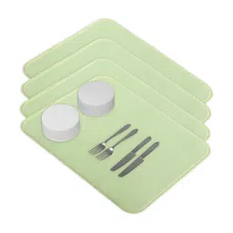 Aura 4-Pcs Green Floor Microfiber Crockery Dish Drying Kitchen Mats-23