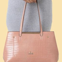 Lavie Pink Textured Medium Shoulder Bag-image-90