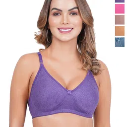 Liigne Pack Of 5 Full Coverage Non Padded Everyday Bra With All Day Comfort-image-15