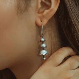 Shaya Narah Pillar 92.5 Sterling Silver Earrings-picture-7