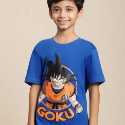 Kidsville Dragon Ball Z Printed Blue Tshirt For Boys-picture-34