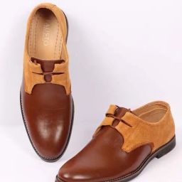 Fausto Men's Tan Derby Shoes-image-88