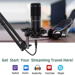 Bestor ‎16 dB Noise Level XLR Connector Condenser Microphone Kit for ‎Radio, Amplifier, BE-18 image 5
