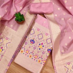 LeeliPeeri Designer Ethnic Motifs Woven Design Banarasi Silk Unstitched Dress Material-image-96