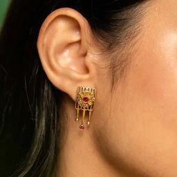 Shaya 92.5 Sterling Silver Echinocereus Bloom Earrings for Women-picture-14